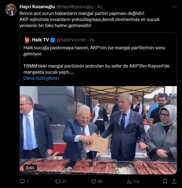 AKP mangal partisi verdi sosyal medya ayağa kalktı!  "Yiyin efendiler yiyin" 6